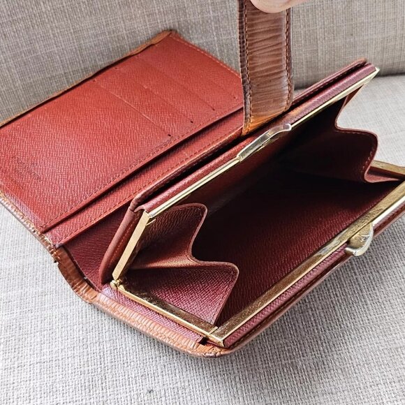 Auth Louis Vuitton Card Holder Yellow Leather Bifold Wallet Purse Made in France - Picture 9 of 13